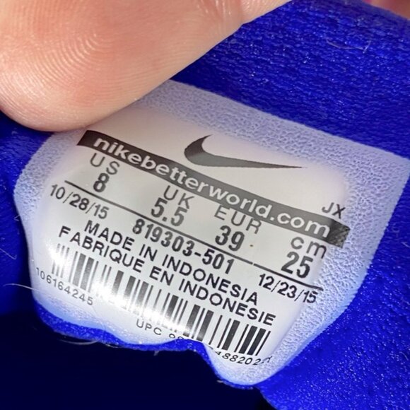 Nike Revolution 3 Purple Blue Lace Up Trainers Sneakers Runners 8 - Picture 7 of 12